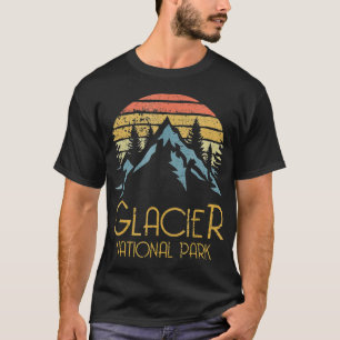  Glacier Nationaal Park Montana Retro T-shirt