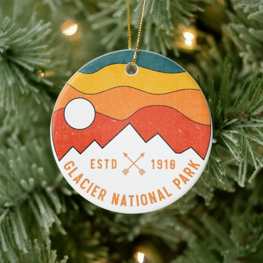  Glacier Nationaal Park Montana Souvenir 80 Keramisch Ornament (Boom)