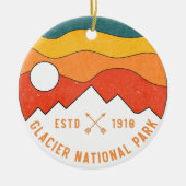  Glacier Nationaal Park Montana Souvenir 80 Keramisch Ornament (Voorkant)