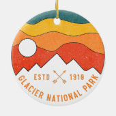  Glacier Nationaal Park Montana Souvenir 80 Keramisch Ornament (Achterkant)