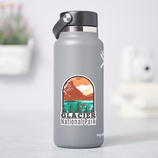 Glacier Nationaal Park Montana Sticker (HydroFlask)