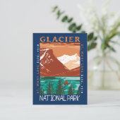 Glacier Nationaal Park Montana  Verstoord Briefkaart (Staand voorkant)