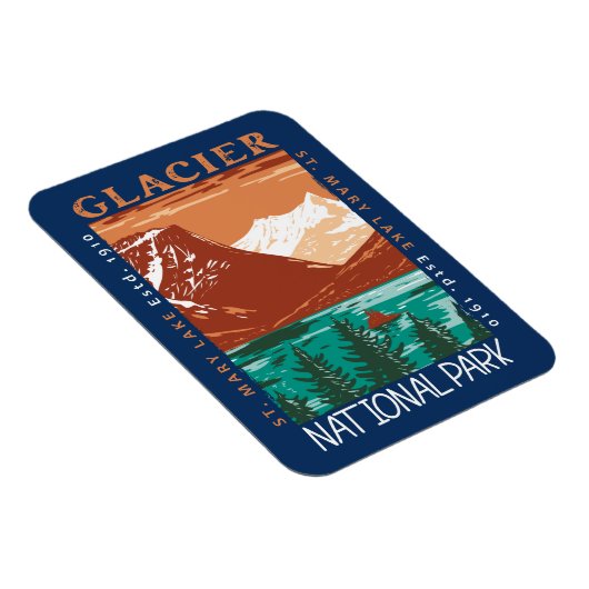 Glacier Nationaal Park Montana  Verstoord Magneet (Rechterzijde)