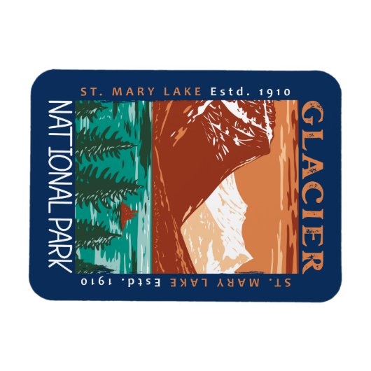 Glacier Nationaal Park Montana  Verstoord Magneet (Horizontaal)