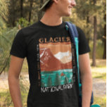 Glacier Nationaal Park Montana  Verstoord T-shirt<br><div class="desc">Het vectorkunstwerk van Glacier Park. Het park is een natuurgebied in de Rocky Mountains van Montana,  met glacier-gekerfde pieken en valleien die naar de Canadese grens lopen.</div>
