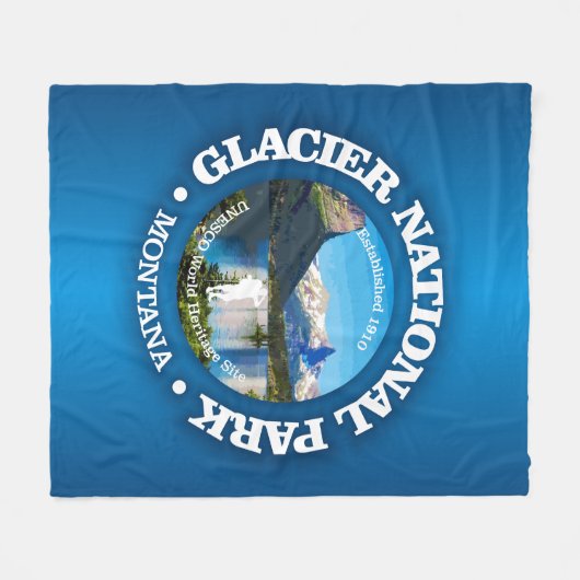 Glacier Nationaal Park (rd)2 Fleece Deken (Voorkant (Horizontaal))