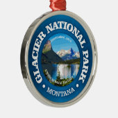 Glacier Nationaal Park (rd)2 Metalen Ornament (Rechts)
