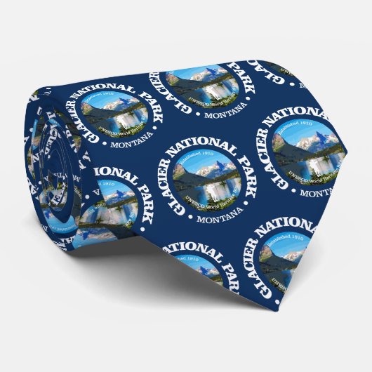 Glacier Nationaal Park (rd)2 Stropdas (Opgerold)