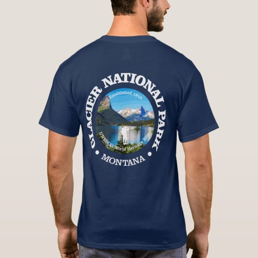 Glacier Nationaal Park (rd)2 T-shirt (Achterkant)