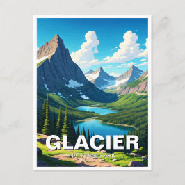 Glacier Nationaal Park Reis Briefkaart