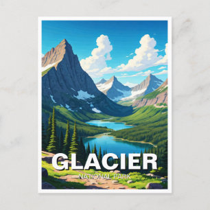Glacier Nationaal Park Reis Briefkaart