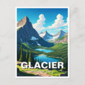Glacier Nationaal Park Reis Briefkaart (Voorkant)