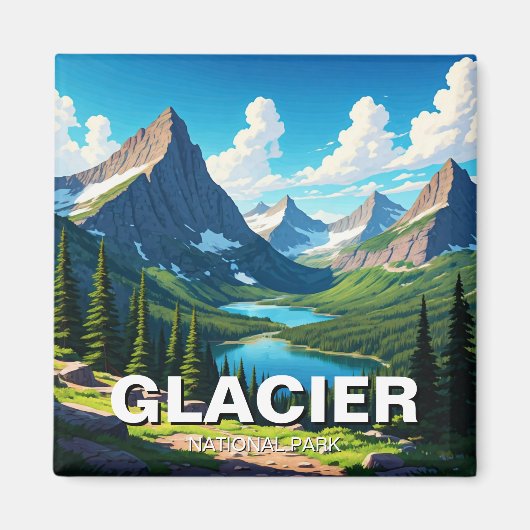 Glacier Nationaal Park Reis Magneet (Voorkant)