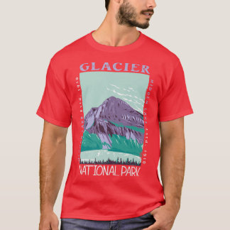 Glacier Nationaal Park Verborgen meer Montana T-shirt