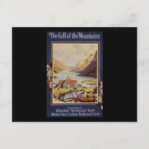 Glacier Nationaal Park Waterton Lakes Briefkaart