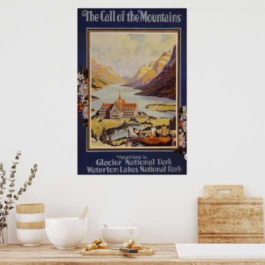 Glacier Nationaal Park Waterton Lakes Poster (Keuken)