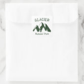 Glacier National Par Vierkante Sticker (Tas)