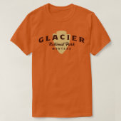 Glacier National Park Arched Tekst Bruin T-shirt (Design voorkant)