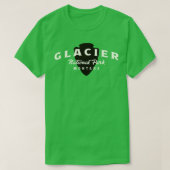 Glacier National Park Arched Text Tan T-shirt (Design voorkant)