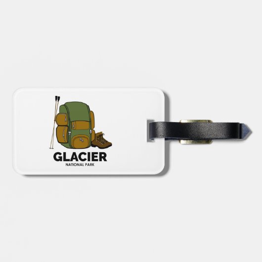 Glacier National Park Backpack Bagagelabel (Achterkant horizontaal)