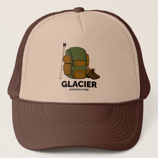 Glacier National Park Backpack Trucker Pet (Voorkant)