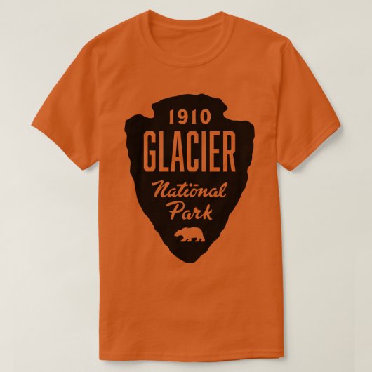 Glacier National Park Beer Arrowhead Zwart T-shirt (Design voorkant)