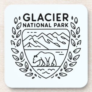 Glacier National Park Beer Embleem Bier Onderzetter