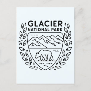 Glacier National Park Beer Embleem Briefkaart