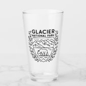 Glacier National Park Beer Embleem Glas (Voorkant)