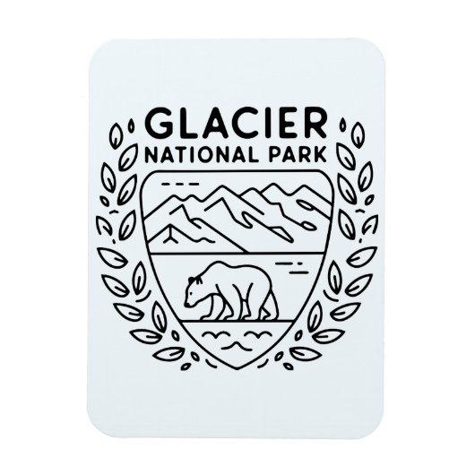 Glacier National Park Beer Embleem Magneet (Verticaal)