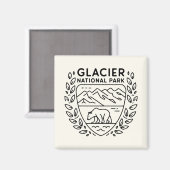 Glacier National Park Beer Embleem Magneet (Voorkant / Achterkant)