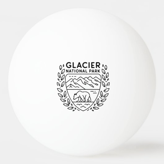 Glacier National Park Beer Embleem Pingpongbal (Voorkant)