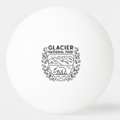 Glacier National Park Beer Embleem Pingpongbal (Achterkant)