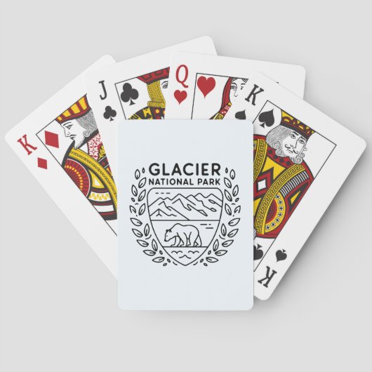 Glacier National Park Beer Embleem Pokerkaarten (Achterkant)