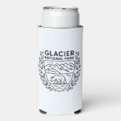 Glacier National Park Beer Embleem Seltzer Blikjeskoeler (Seltzer Achterkant)