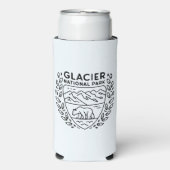 Glacier National Park Beer Embleem Seltzer Blikjeskoeler (Seltzer Voorkant)