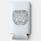 Glacier National Park Beer Embleem Seltzer Blikjeskoeler (Achterkant)