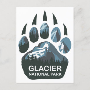 Glacier National Park Beer Paw Feestdagenkaart