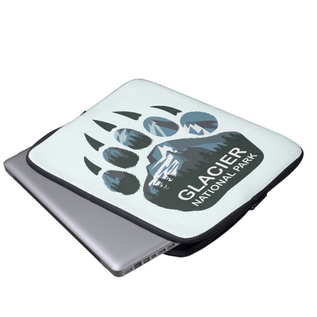 Glacier National Park Beer Paw Laptop Sleeve (Voorkant onderkant)