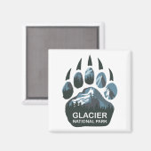 Glacier National Park Beer Paw Magneet (Voorkant / Achterkant)
