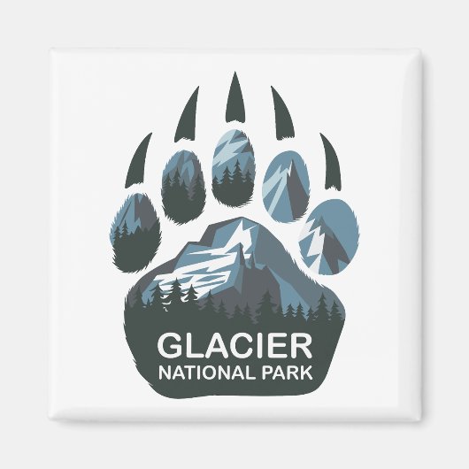 Glacier National Park Beer Paw Magneet (Voorkant)