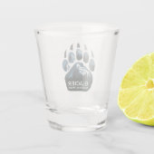 Glacier National Park Beer Paw Shot Glas (Achterkant)