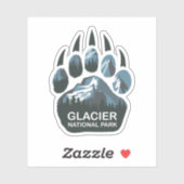 Glacier National Park Beer Paw Sticker (Vel)