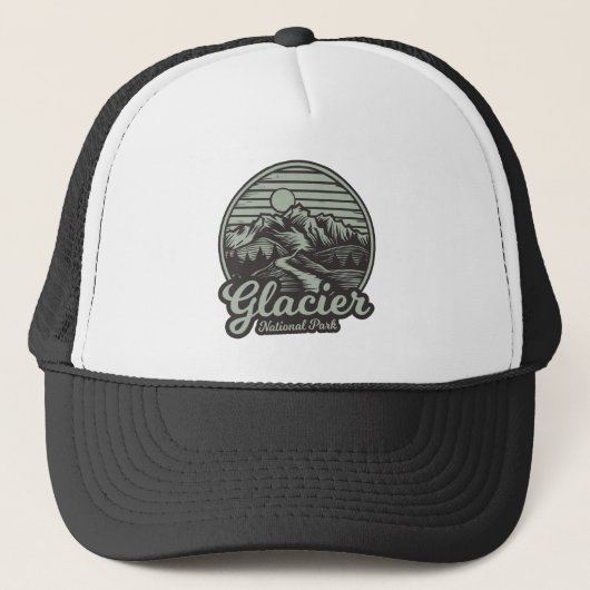 Glacier National Park Bergpad Trucker Pet (Voorkant)