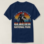 Glacier National Park Bigfoot met GPS Locatie 1 T-shirt (Design voorkant)