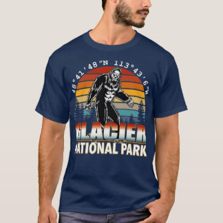 Glacier National Park Bigfoot met GPS Locatie 1 T-shirt