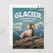 Glacier National Park Bighorn Sheep Briefkaart (Voorkant / Achterkant)