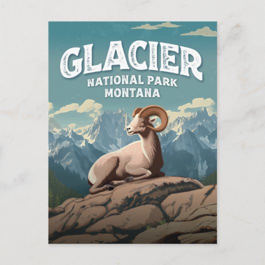 Glacier National Park Bighorn Sheep Briefkaart (Voorkant)