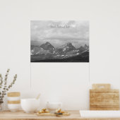 Glacier National Park Black White Foto Poster (Keuken)