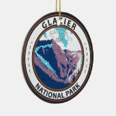 Glacier National Park Canada  Badge Keramisch Ornament (Rechts)
